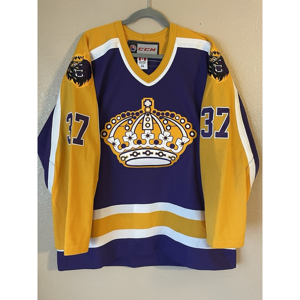 Men's 54 Vintage Los Angeles Kings CCM Nick‎ Shore #37 Hockey Jersey